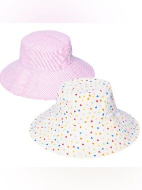Rainbow Hearts Reversible Bucket Hat - Rockahula